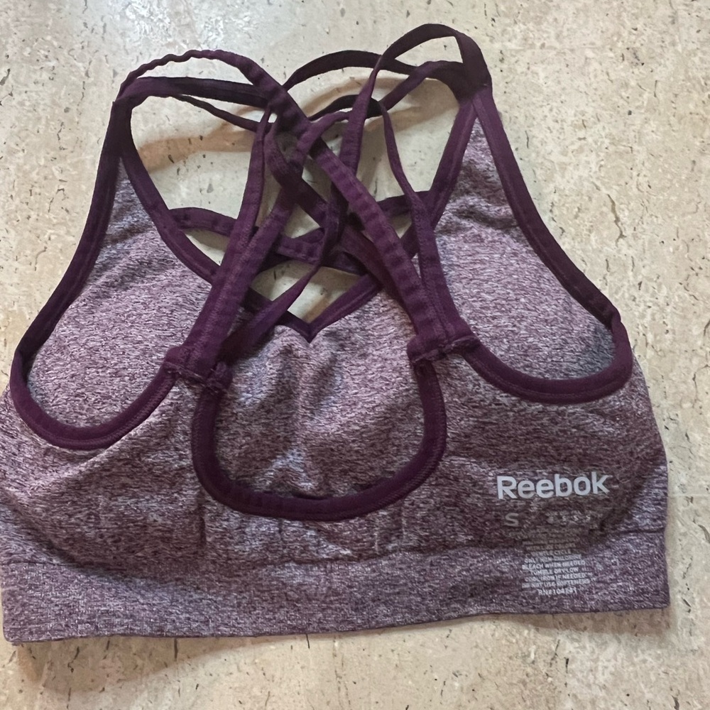 Reebok Strappy Purple Sports Bra Size Small - Picture 5 of 7